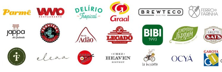 Clientes VMarket: Parmê, Vamo, Delírio Tropical, Graal, Brewteco, Ferro e Farinha, Jappa da Quitanda, Ponteio, Bar do Adão, Mercado, Bibi, Empório Jardim, Paleto Salt, Elena, Chez Heaven, Ocyá e outros
